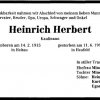 Herbert Heinrich 1915-1995 Todesanzeige